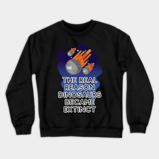 Why dinosaurs went extinct. Crewneck Sweatshirt